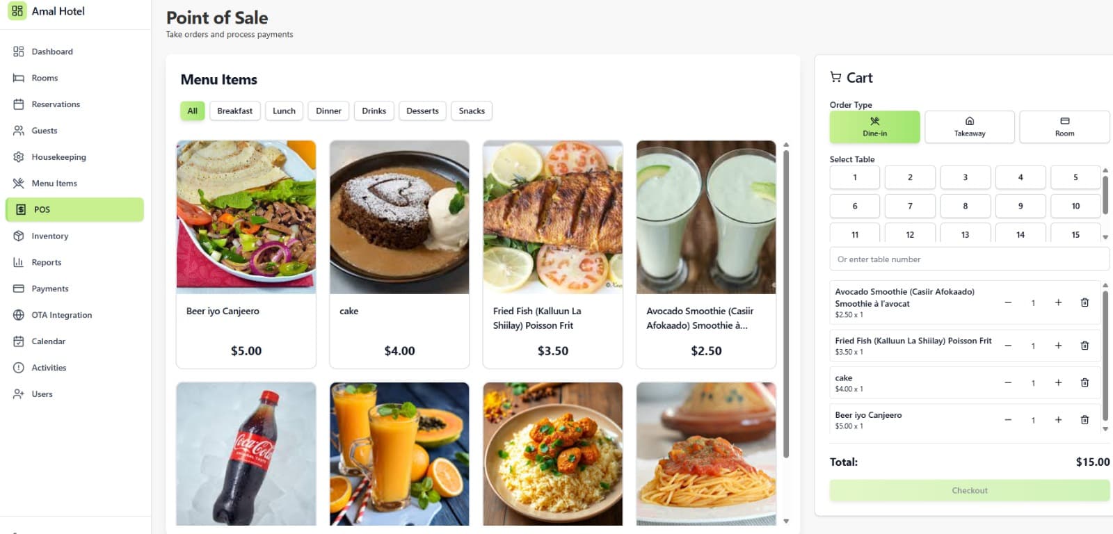 HotelPMS Dashboard Preview